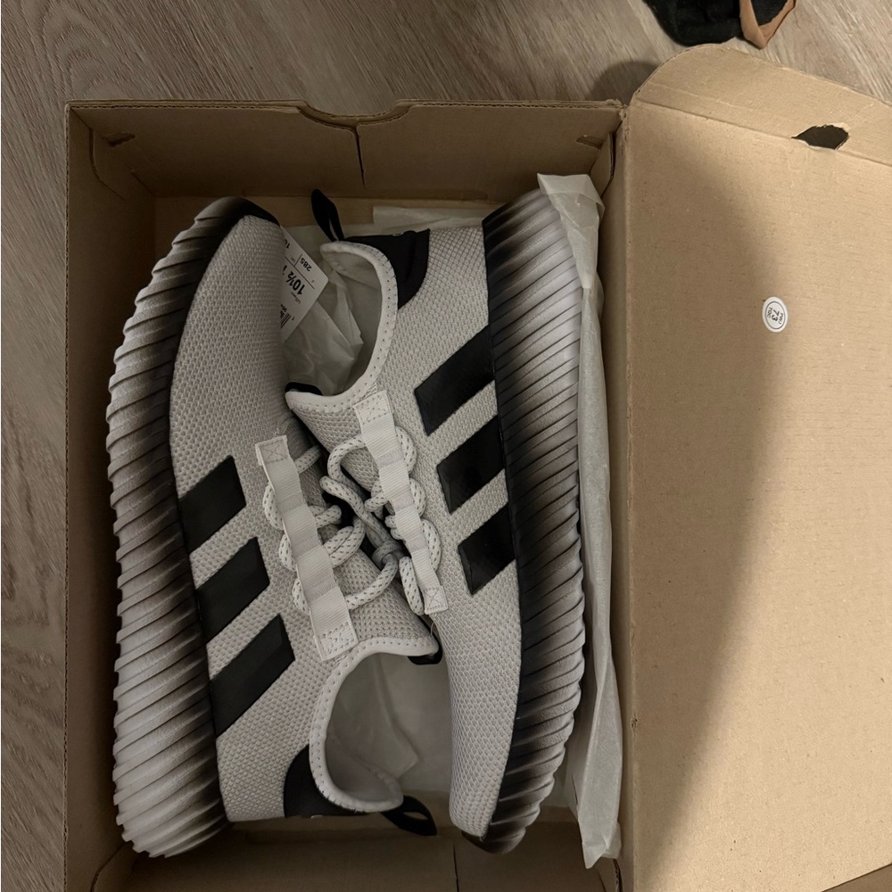 Adidas Kaptir Black and White Running Shoes